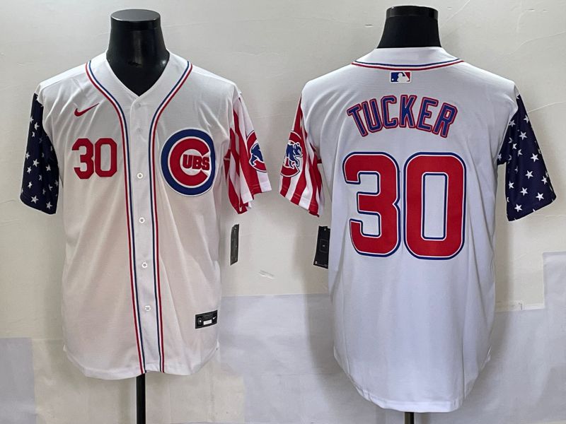 Men 2025 Chicago Cubs #30 Tucker White a generation of national flags Joint Name Nike MLB Jersey style 2->chicago cubs->MLB Jersey